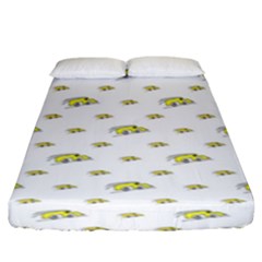 Cartoon Funny Weird Car Motif Pattern Fitted Sheet (king Size)