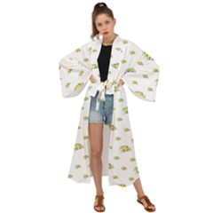 Cartoon Funny Weird Car Motif Pattern Maxi Kimono by dflcprintsclothing