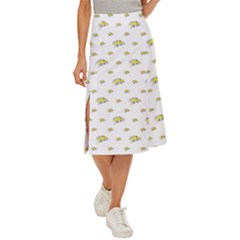 Cartoon Funny Weird Car Motif Pattern Midi Panel Skirt by dflcprintsclothing