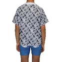 8 bit newspaper pattern, gazette collage black and white Kids  Short Sleeve Swimwear View2