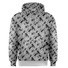 8 bit newspaper pattern, gazette collage black and white Men s Core Hoodie