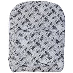 8 Bit Newspaper Pattern, Gazette Collage Black And White Full Print Backpack by Casemiro