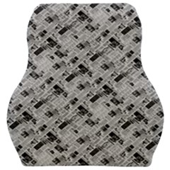 8 bit newspaper pattern, gazette collage black and white Car Seat Velour Cushion 