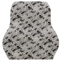 8 bit newspaper pattern, gazette collage black and white Car Seat Back Cushion 