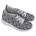 8 bit newspaper pattern, gazette collage black and white Women s Lightweight Sports Shoes View3