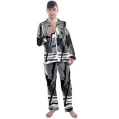  Men s Long Sleeve Satin Pajamas Set