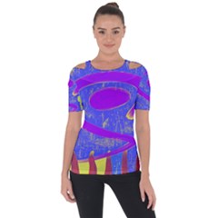  Shoulder Cut Out Short Sleeve Top by kiernankallan