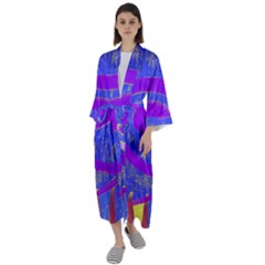  Maxi Satin Kimono