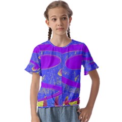  Kids  Cuff Sleeve Scrunch Bottom Tee