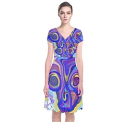  Short Sleeve Front Wrap Dress by kiernankallan