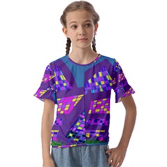  Kids  Cuff Sleeve Scrunch Bottom Tee