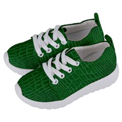 Crocodile Leather Green Kids  Lightweight Sports Shoes by skindeep