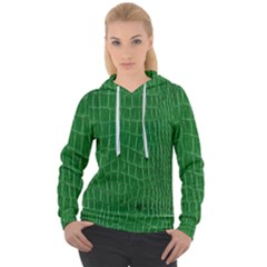 Crocodile Leather Green Women s Overhead Hoodie by skindeep