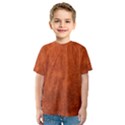 Faux Leather Brown 2 Kids  Sport Mesh Tee View1