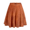 Faux Leather Brown 2 High Waist Skirt View1