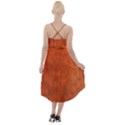 Faux Leather Brown 2 High-Low Halter Chiffon Dress  View2