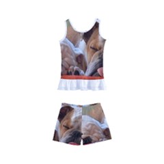 2 Sleeping Bulldogs Kids  Boyleg Swimsuit by SomethingForEveryone