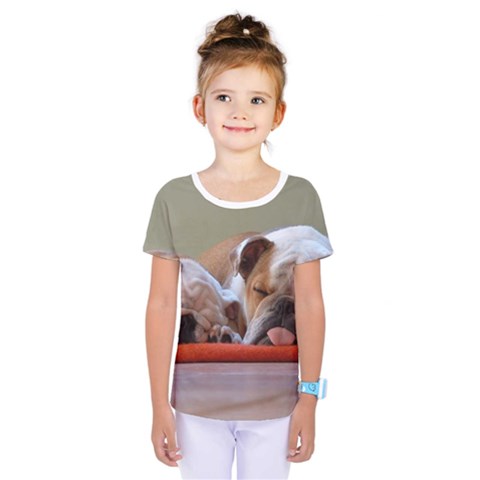 2 Sleeping Bulldogs Kids  One Piece Tee by SomethingForEveryone