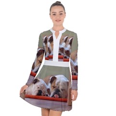 2 Sleeping Bulldogs Long Sleeve Panel Dress by SomethingForEveryone