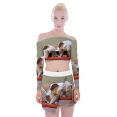 2 Sleeping Bulldogs Off Shoulder Top With Mini Skirt Set by SomethingForEveryone