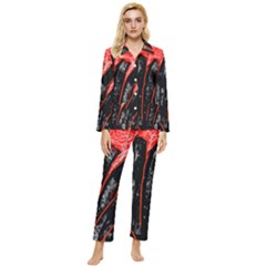  Womens  Long Sleeve Pocket Pajamas Set