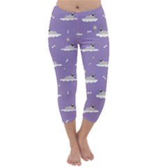 Pug Dog On A Cloud Capri Winter Leggings  by SychEva