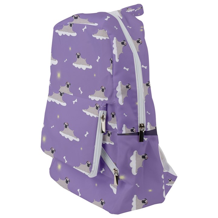 pug dog on a cloud Travelers  Backpack