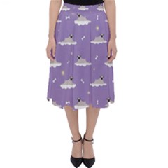 Pug Dog On A Cloud Classic Midi Skirt by SychEva