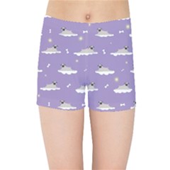 pug dog on a cloud Kids  Sports Shorts