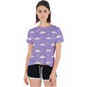 pug dog on a cloud Open Back Sport Tee View1