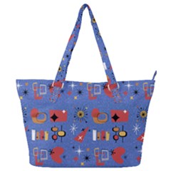 Blue 50s Full Print Shoulder Bag by NerdySparkleGoth