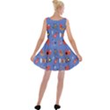 Blue 50s Velvet Skater Dress View2