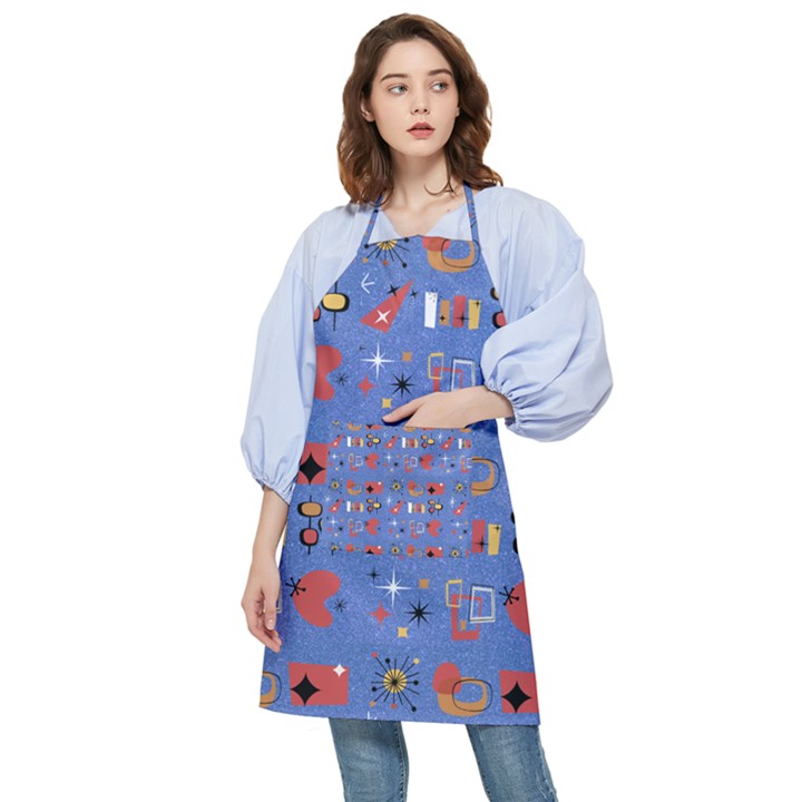 Blue 50s Pocket Apron