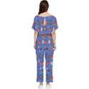 Blue 50s Batwing Lightweight Jumpsuit View2