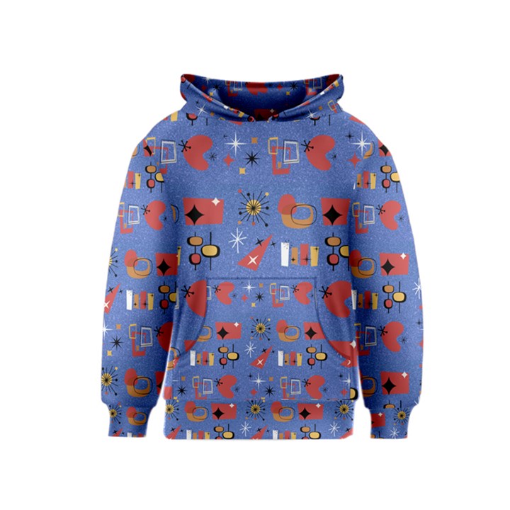 Blue 50s Kids  Pullover Hoodie