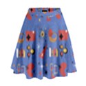 Blue 50s High Waist Skirt View1