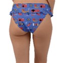 Blue 50s Frill Bikini Bottom View2