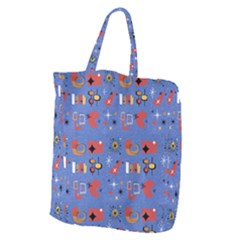 Blue 50s Giant Grocery Tote by NerdySparkleGoth