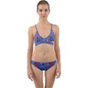 Blue 50s Wrap Around Bikini Set View1