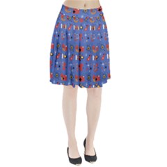 Blue 50s Pleated Skirt by NerdySparkleGoth