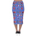 Blue 50s Velvet Midi Pencil Skirt View2