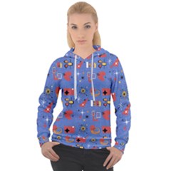 Blue 50s Women s Overhead Hoodie