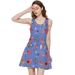 Blue 50s Inside Out Racerback Dress