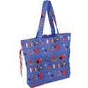 Blue 50s Drawstring Tote Bag View2