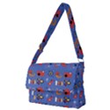 Blue 50s Full Print Messenger Bag (M) View1