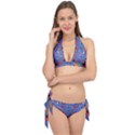 Blue 50s Tie It Up Bikini Set View1