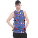 Blue 50s Men s Sleeveless Hoodie View1