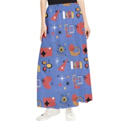 Blue 50s Maxi Chiffon Skirt