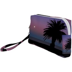 Sunset Coastal Scene, Montevideo Uruguay Wristlet Pouch Bag (small) by dflcprintsclothing