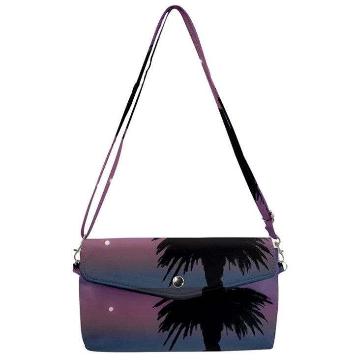 Sunset Coastal Scene, Montevideo Uruguay Removable Strap Clutch Bag